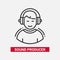 Sound producer - line design single isolated icon