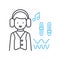 sound producer line icon, outline symbol, vector illustration, concept sign