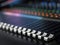 Sound Recording Studio Mixing Desk Closeup. Mixer Control Panel