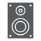 Sound speaker glyph icon, electronic and digital
