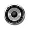 Sound speaker icon, stereo audio music system logo. Sound system subwoofer