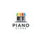 Sound studio logo Design Template . Piano store logo Icon. Music Store logo designs template . Piano House logo symbol