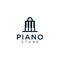 Sound studio logo Design Template . Piano store logo Icon. Music Store logo designs template . Piano House logo symbol