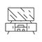 sound system living room line icon vector illustration