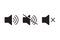 Sound volume and mute set icon silent Sound off symbol for your web design, logo, UI. illustration