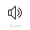 Sound and Volume outline icon. Editable line vector. Single pictogram