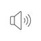 Sound, volume outline icon. Signs and symbols can be used for web, logo, mobile app, UI, UX