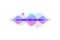 Sound wave abstract digital equalizer. Motion light flow vector music element concept