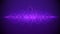 Sound wave. Abstract purple color light dynamic flowing. Music or technology background. Vector illustration