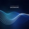 Sound wave audio abstract background. Network connections music wave pulse. Blue technology background. Network stream