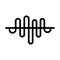 Sound wave audio line style icon