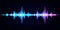 Sound wave equalizer. Modern audio spectrum. Abstract digital wave. Vector waveform on dark background