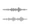 Sound wave flat vector illustration isolated