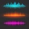 Sound wave graphical depiction, abstract waveforms