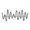 Sound wave icon, sound music digital audio