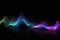 Sound wave, music audio frequencies concept. Abstract background, neon colors. Generative AI