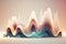 Sound wave, music audio frequencies concept. Abstract background, pastel colors. Generative AI