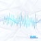 Sound Wave on Paper Background. Abstract Equalizer