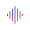 Sound wave pixel perfect gradient linear ui icon