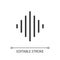 Sound wave pixel perfect linear ui icon