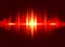 sound wave rhythm background. Fire wave flames digital Sound Wave equalizer, technology and earthquake wave concept, red light