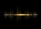 Sound wave rhythm background. Golden color digital Sound Wave equalizer, technology and earthquake wave concept, Gold design sign