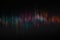 Sound wave with spectral colours. Abstract image of musical equalizer. Colorful equalizer