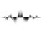 Sound wave vector background. Audio music soundwave. Voice frequency form illustration. Vibration beats in waveform
