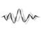 Sound wave vector background. Audio music soundwave. Voice frequency form illustration. Vibration beats in waveform