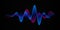 Sound wave voice line or pulse abstract background