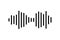 Sound wave or voice message icon. Music waveform, track radio play. Audio equalizer line. Vector illustration