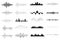 Sound waves in different shapes set isolated elements.