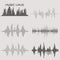 Sound waves set. Music icons. Audio equalizer