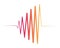 Sound waves vector illustration