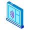 Soundproof window isometric icon vector illustration