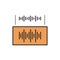 Soundproofing color line icon. Pictogram for web page, mobile app, promo