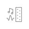 Soundproofing material line outline icon