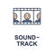 soundtrack musician icon. Element of music style icon for mobile concept and web apps. Colored soundtrack music style icon can be