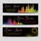 Soundwaves horizontal banners