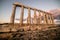 Sounion, Temple of Poseidon in Greece, Sunset Golden Hour