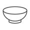 Soup bowl dishware outline art vector icon for food apps and websites