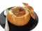 Soup in bread bowl