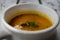 Soup with carrots, ginger and orange juice