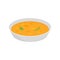 Soup chicken dish with onion. Bowl soup vector plate cook isolated cartoon meal icon