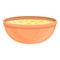 Soup cream plate icon cartoon vector. Hot bowl