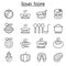 Soup icon set in thin line style