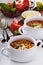 Soup with lentils, pasta and tomatoes