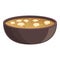 Soup meal icon cartoon vector. Food dish