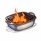 Soup In The Pan Fire Vector Illustration With Social Commentary