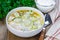 Soup with pelmeni